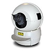 picture of a self cleaning cat litter box, robot litter box.
